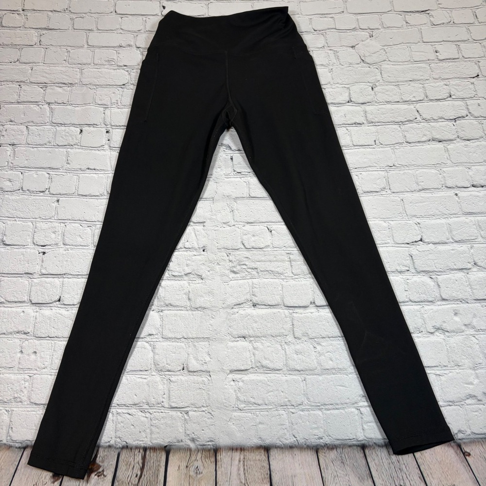 Sommer Ray Womens Black High Waisted Athletic Leggings with Pockets Size Medium